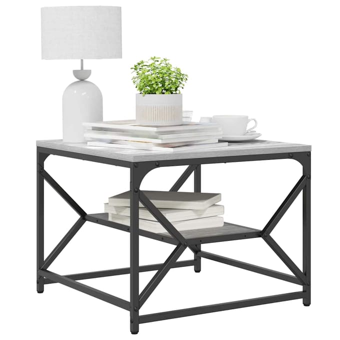 vidaXL - Salontafel - Grijs - Sonoma - 51 - x - 50 - x - 40 - cm