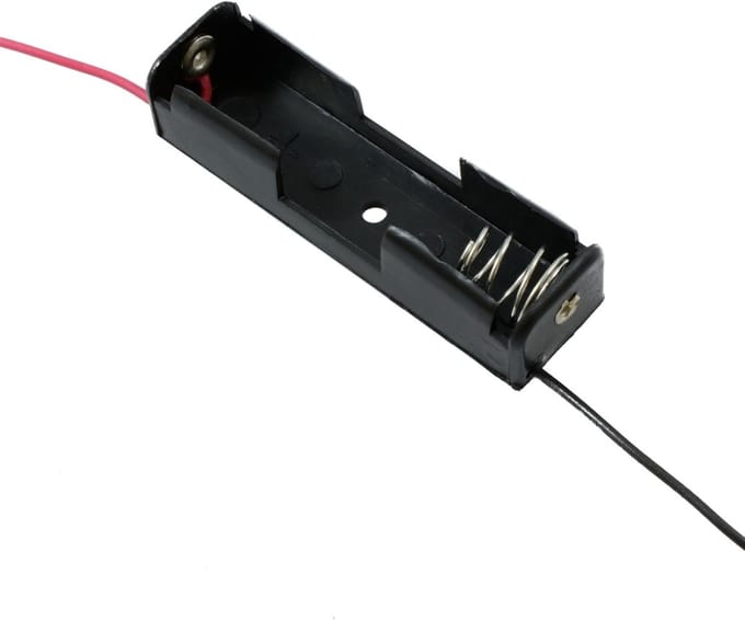 Batterij Houder - Batterij Doos - Stroom Voorziening - Met Leads - 150mm