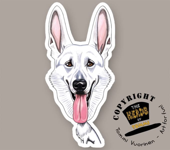 Magneet Hond Witte Herder