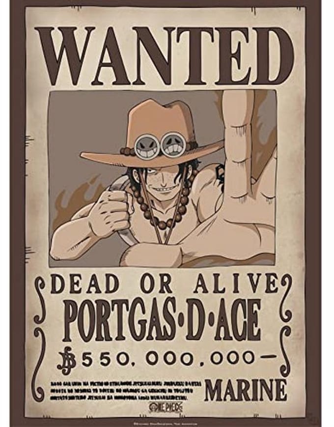 Wanted Ace Poster One Piece 38x52cm