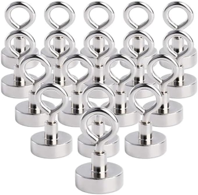 PromoHome Sterke Magneethaken Set - 18 Delen Multifunctioneel