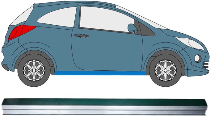 Reparatie dorpel onderste deel voor Ford Ka 2008-2016 / Links = Rechts