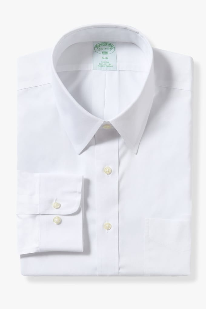 Brooks Brothers Non-iron Solid Shirt Light Blue Größe: 42/32 | Business hemden Outlet | Herren | Blau