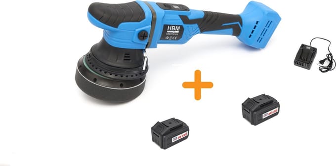 18 Volt Professionele DUAL ACTION  Variabele Polijstmachine op Accu - + 2 Accu's