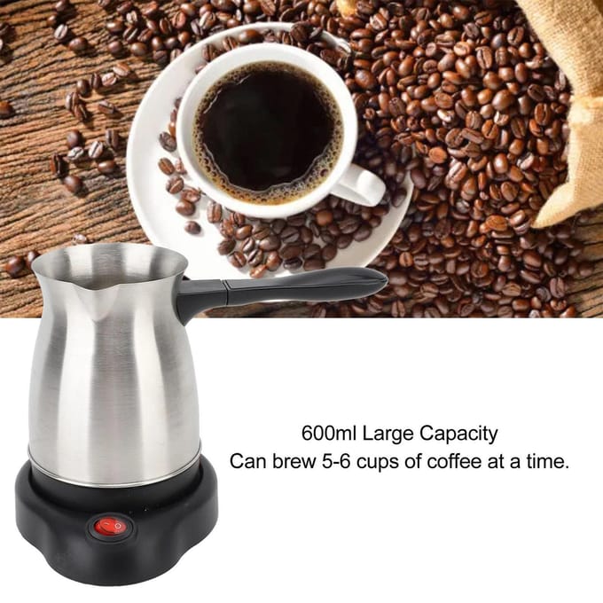 Elektrisch Turks Koffiezetapparaat Machine met 600ml 20oz Koffiepot Multifunctioneel Espressomaker Thee Melk Pot 600W US Plug black