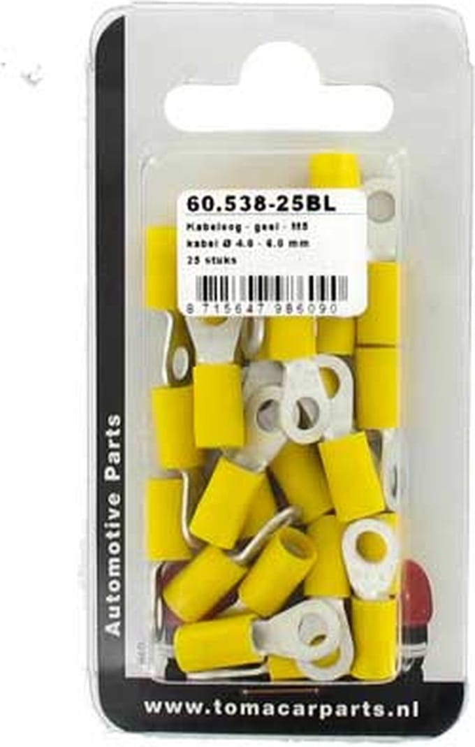 Kabeloog M5 geel 25 stuks blister