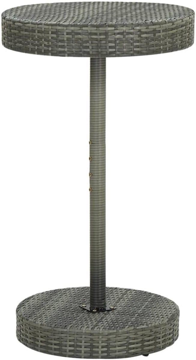 Tuinmeubel Rechthoekige Tafel 60,5x106 cm Poly Rattan Grijs