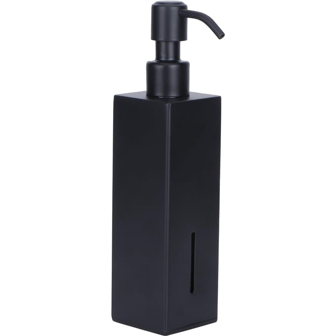 200ml Vierkante Douchefles 304 Roestvrij Staal Shampoo Handzeep Dispenser Zwart black