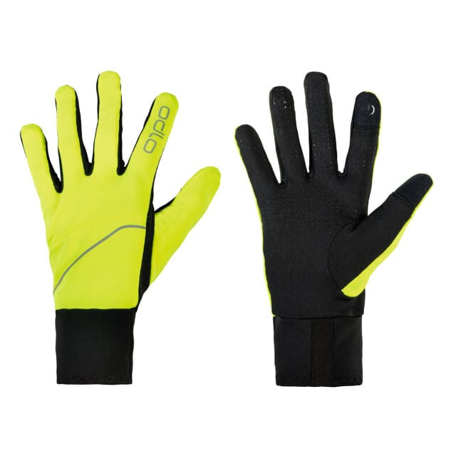 Odlo Intensity Safety Hardloophandschoenen - Unisex - geel/zwart