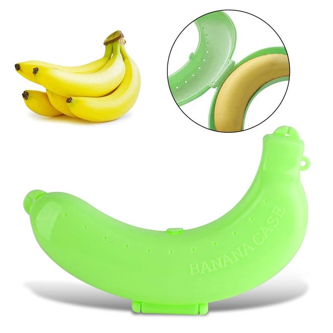 Schattige 3 Kleuren Fruit Banaan Beschermdoos Houder Case Lunchcontainer Opslag Nieuw groen