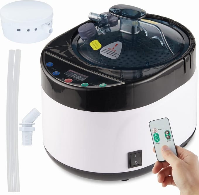 Draagbare Stoomgenerator 4L voor Thuis Sauna en Spa - Met Timer en Vermogensinstelling