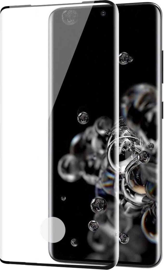 Screenprotector geschikt voor Samsung S20 Ultra - Full Screen Protector Glas