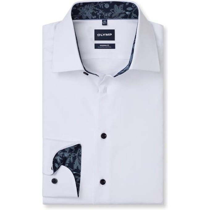 OLYMP Luxor 24/Seven Overhemd, Modern Fit, New Kent, Wit