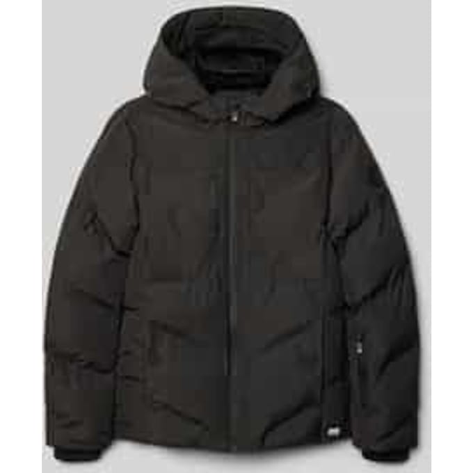 Regular fit gewatteerd jack met logo-applicatie, model 'Grazzo'