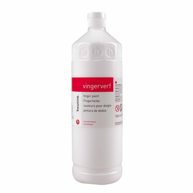 Vingerverf | Heutink | Wit | 1000 ml | kindveilige vingerverf | glutenvrij