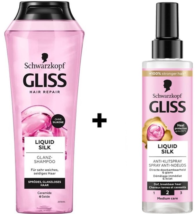 Gliss Kur Liquid Silk - Shampoo & Anti-klit Spray