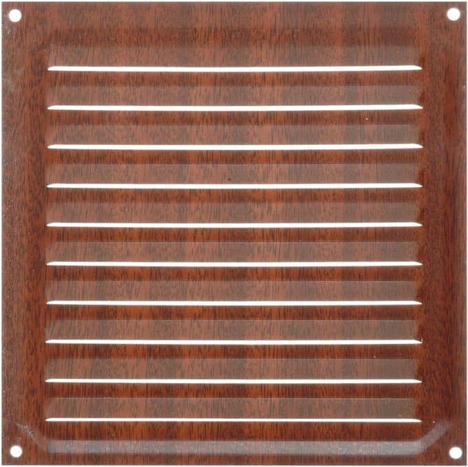 Ventilatierooster 15 x 15 cm - Donker Hout