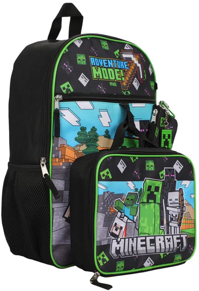 Minecraft Rugzak Jongens 5-delige set - Rugtas Meisjes