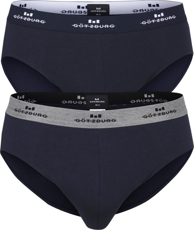 Gotzburg heren slips (2-pack) - donkerblauw