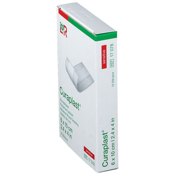 Curaplast Sensitive wondpleister 10cm x 6cm 10 Stuks