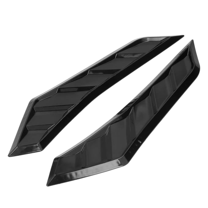 2 Stuks Glanzend Zwarte Motorkap Ventilatieopeningen Motorkap Cover Rubber Voorste Motorkap Ventilatie Universeel voor Auto black