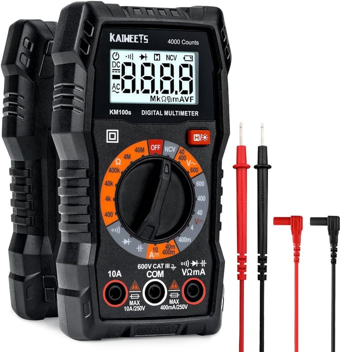 Digitale Multimeter met 4000 Tellingen - AC/DC Spanning, DC Stroom, Weerstand en Diode Test