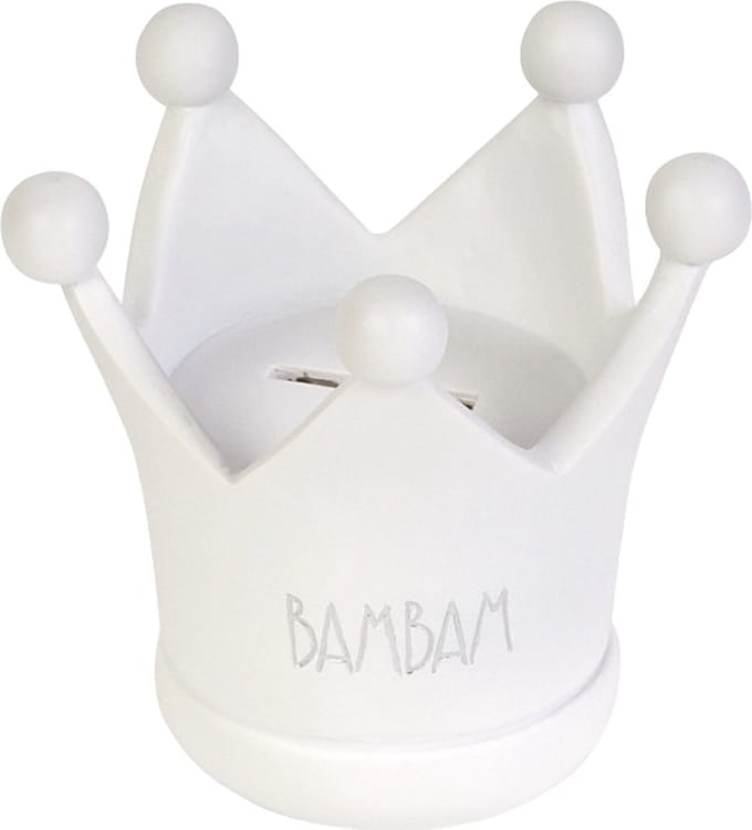 BAMBAM Spaarpot Kroon - Wit