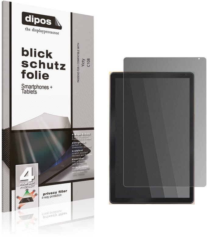 dipos – Matte Privacy Screenprotector geschikt voor Yicty C108 | Anti-Spy Beschermfolie