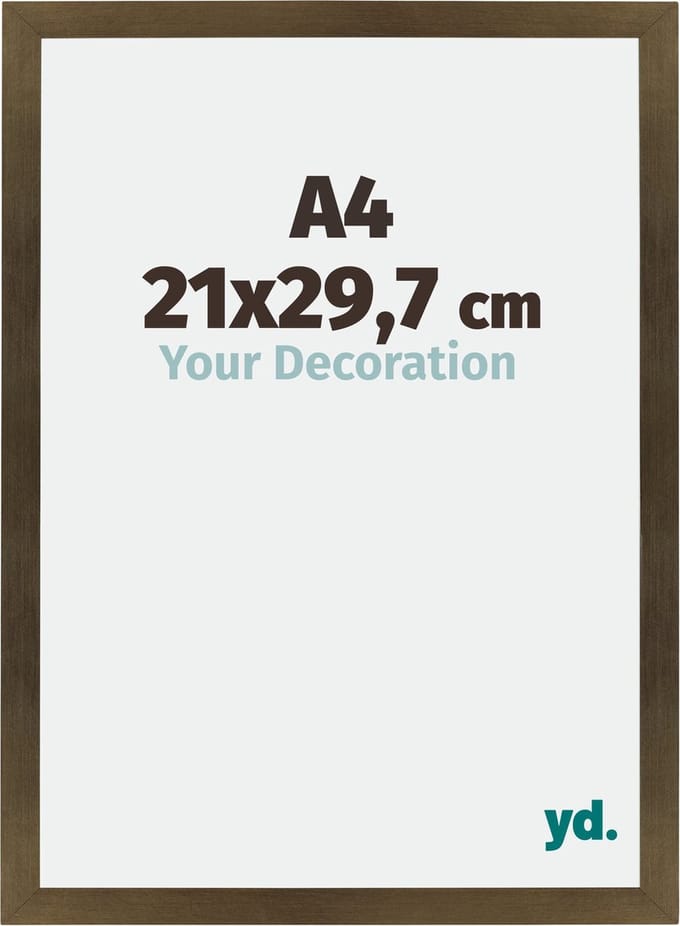 Your Decoration - Fotolijst A4 21x 29,7 cm - MDF - Brons Decor - Mura