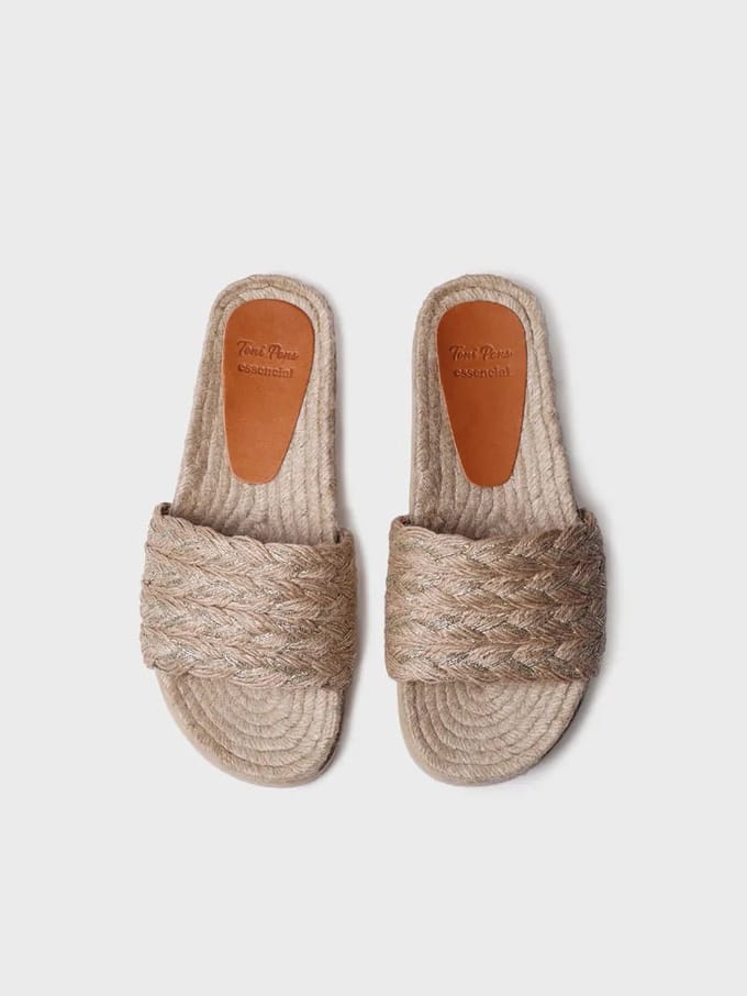 Damessandaal van open jute | DELTA-PH