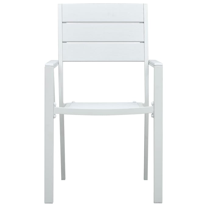 vidaXL - Tuinstoelen - 4 - st - hout-look - HDPE - wit