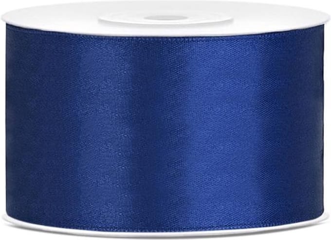 Partydeco - Satijn lint Navy Blue 38mm/rol 25m