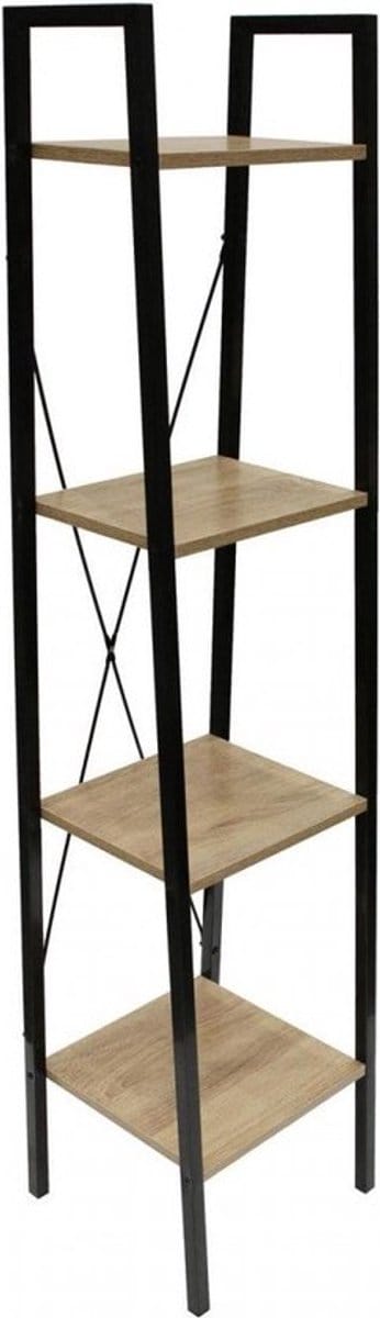 Staande plank, hout en metaal - 4 niveaus
