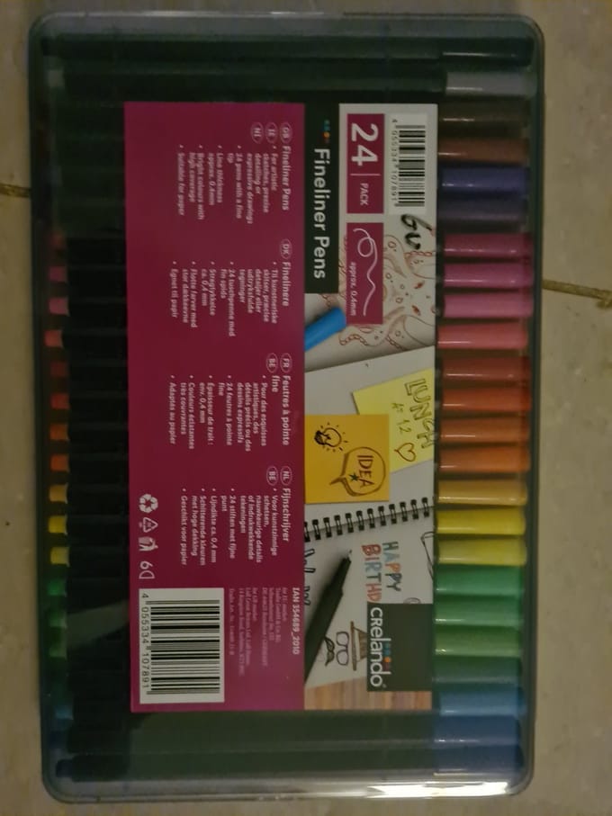 Crelando fijnschrijver Fineliner pens 24pack