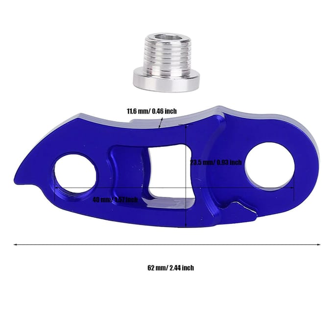 Fiets Achterderailleurhanger Verlengstuk Frame Versnelling Staarthaak Verlengstuk (Blauw)