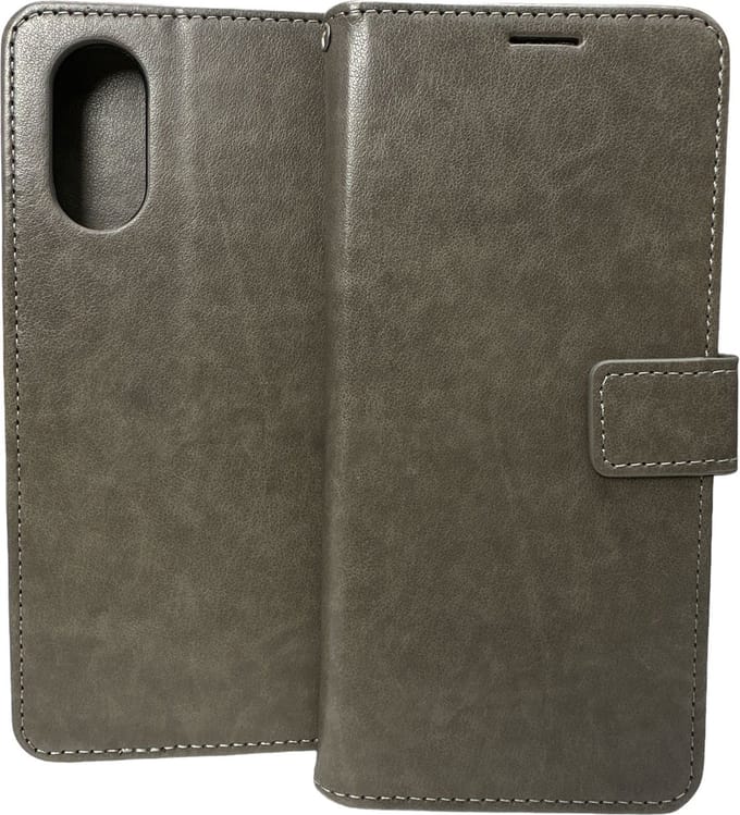 Portemonnee Book case Hoesje Geschikt voor: Oppo A17 - Grijs