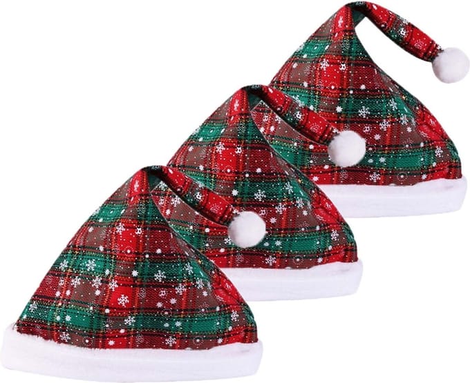 Kerstmuts Volwassenen Kerstkleding Kerstmuts Kind Kerstdecoratie Kerstmutsen Set van 3 Stuks