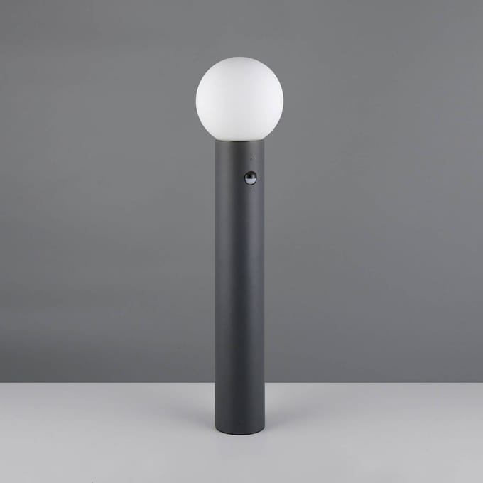 Trio Lighting Tuinpadverlichting Mures, antraciet, hoogte 80 cm, metaal, sensor