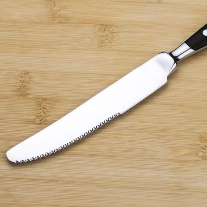 Dailygoody - Steakmessen Set - 6 Stuks - Scherpe Pizzamessen - Zwart