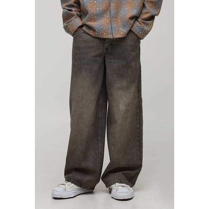 Essential Baggy Fit Jeans | Stone | Size 48R
