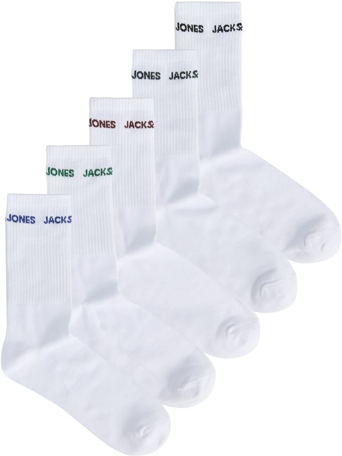 Jack & Jones Basic Logo Tennis Sokken Heren (5-pack)
