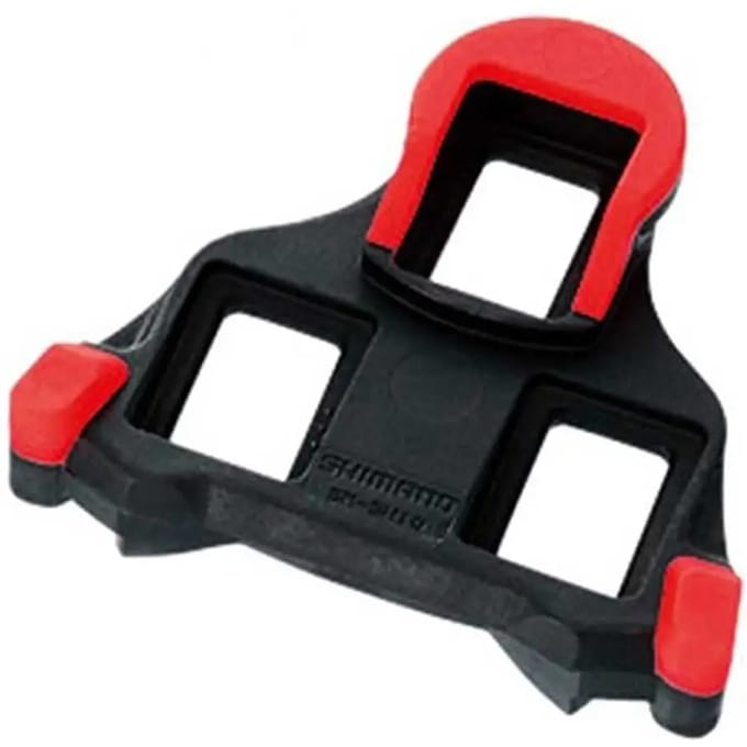 Shimano SM-SH10 SPD-SL schoenplaatjes – 0° speling – 3-gats – composiet – zwart/rood