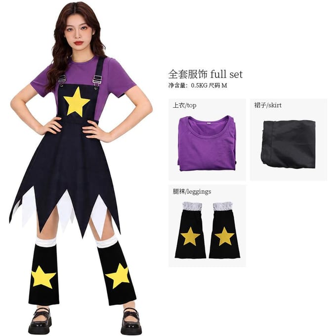 Costume Cosplay Princesse Lily Robe Dame Lily Anime M black