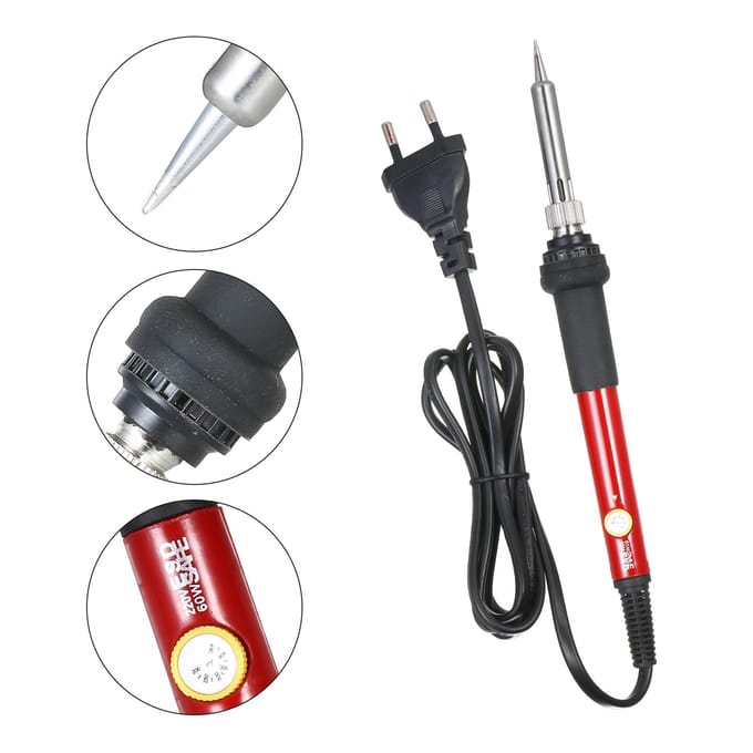 Soldeerboutset 220V 60W Digitale multimeter Soldeerpunten Soldeerdraadset rood