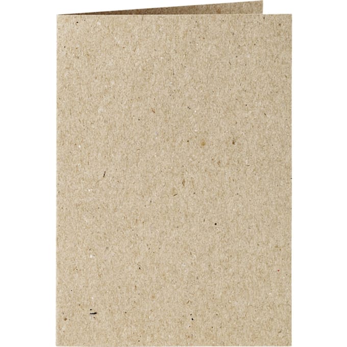 Correspondentiekaart Papicolor dubbel 105x148mm kraft grijs pak à 6 stuks