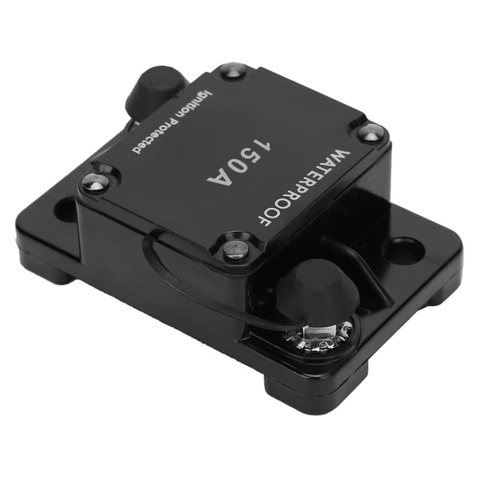 Disjoncteur Porte-fusible à réarmement automatique Étanche Interrupteur automatique DC12?24V HT?608150A black