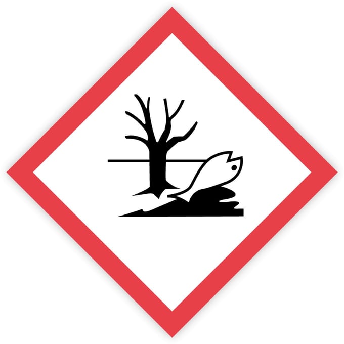 Gevaarsetiketten GHS 09 Environmental Danger - Formaat 25 x 25 cm