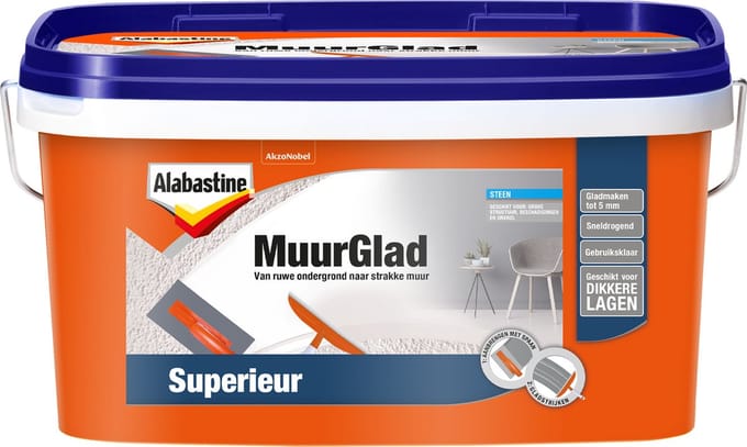 Alabastine - Muurglad Superieur - Wit - 5 L