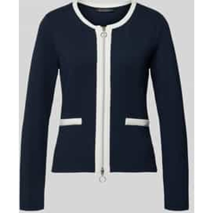 Slim fit Jack met viscose in tricotlook