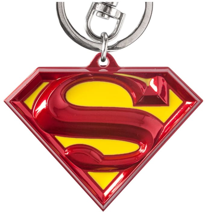 Monogram Int. DC Pewter-Keychain Superman Logo coloured Keyrings
